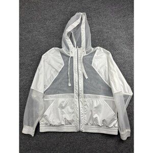 Zella Jacket Womens 2XL Sheer Mesh Hooded Windbreaker Lightweight Activewear